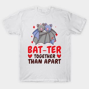 Valentine's Day Cuddling Cute Bats Couple T-Shirt